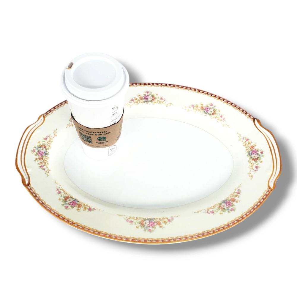 Noritake China 16 1/4” x 12 1/8” Serving Platter~ Occupied Japan~ Ransdell #3004